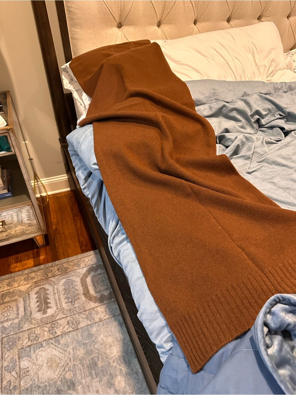Hermès Paris 100% Cashmere Knit Scarf Brown Made in Italy NWOT Luxury - Picture 12 of 13